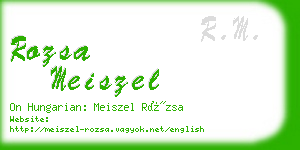 rozsa meiszel business card